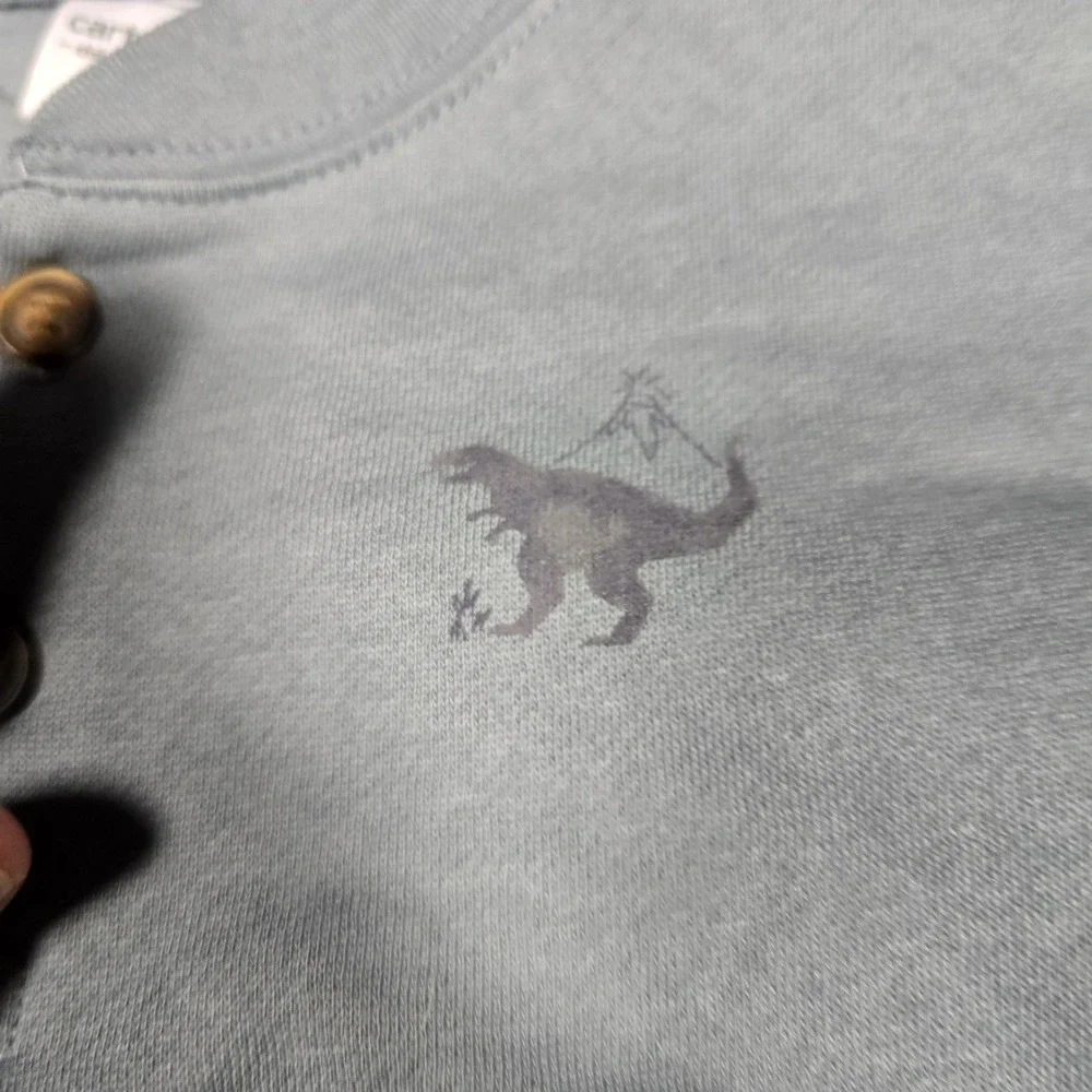 Carters Baby Boys 12M Dinosaur Henley Sweatshirt‎ Cargo Pants Set